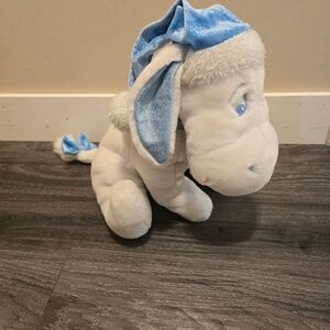 Disney Store Winnie the Pooh White Christmas Eeyore Plush